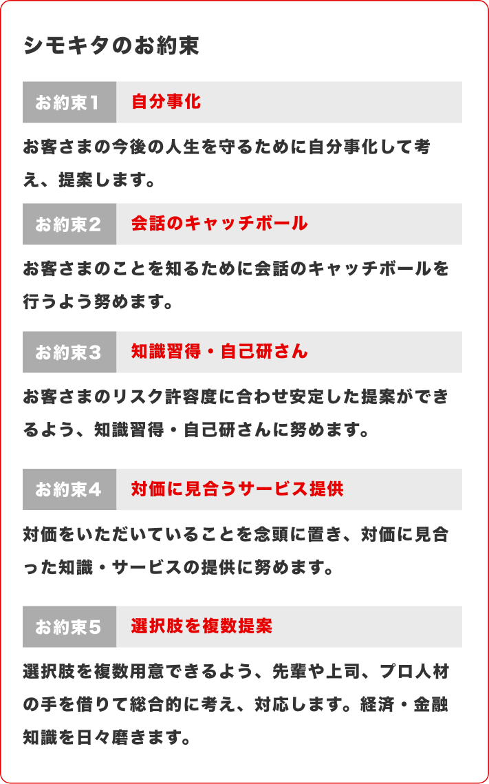 シモキタのお約束